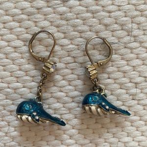Betsey Johnson Whale earrings